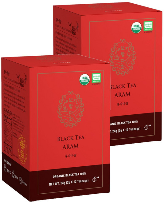 보향 유기농 홍차아람, 2g, 12개입, 2개