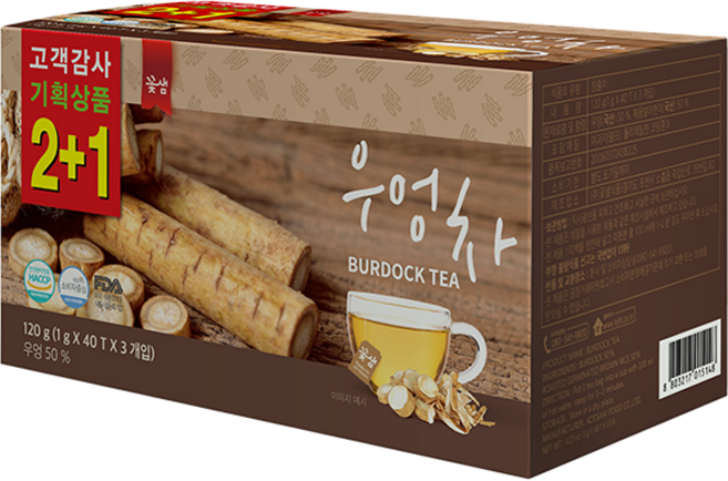 꽃샘 우엉차, 1개, 100개입, 1g