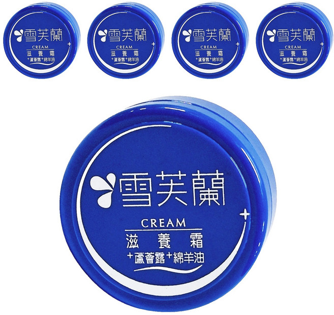 雪芙蘭 滋養霜 蘆薈露 + 綿羊油 滋潤保濕 含維他命E, 30g, 5罐