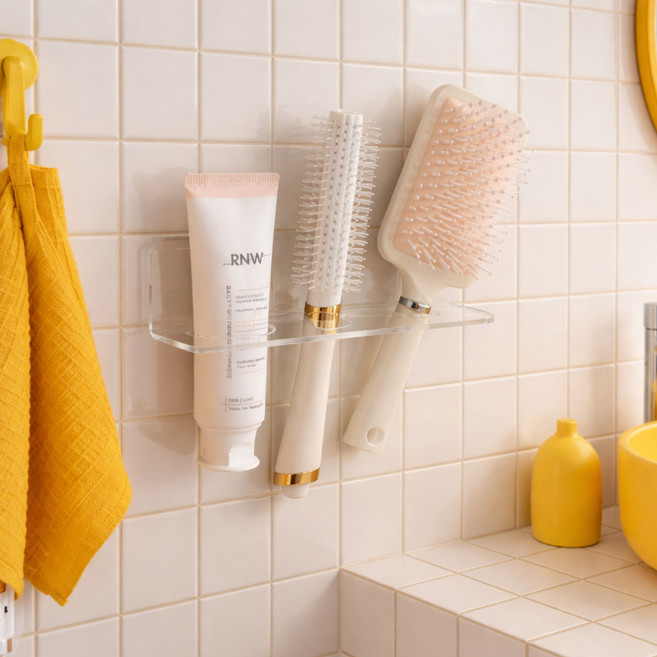 루미나잇 다용도 무타공 욕실 선반 거치대, 1개