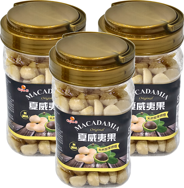 Chiao-E 巧益 夏威夷果罐, 320g, 3罐