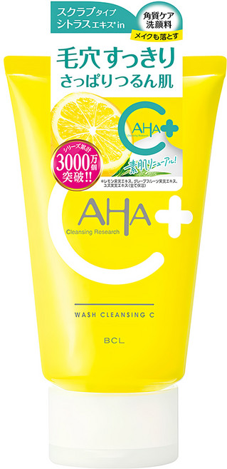 BCL AHA 柑橘透亮深層潔顏乳 含維他命C 角質護理, 120g, 1條