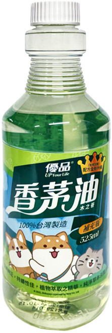 優品 香茅油 補充瓶, 525ml, 1瓶