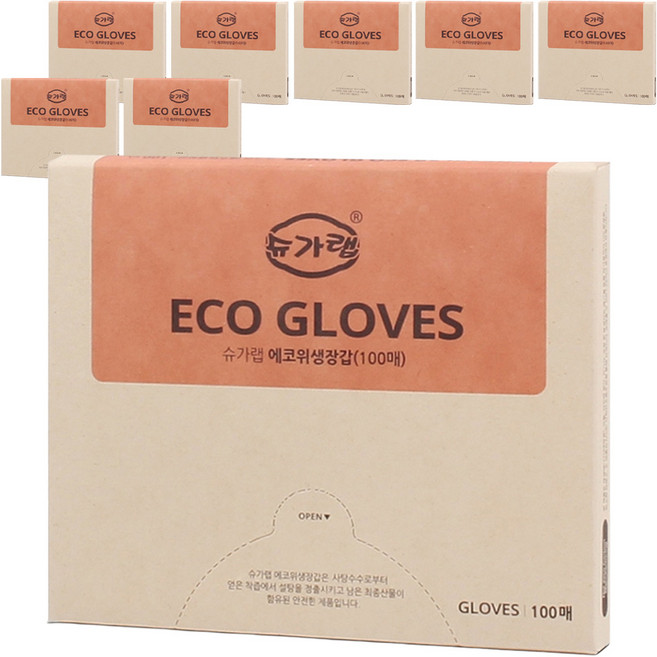 슈가랩 에코 위생장갑, 100개입, 8개