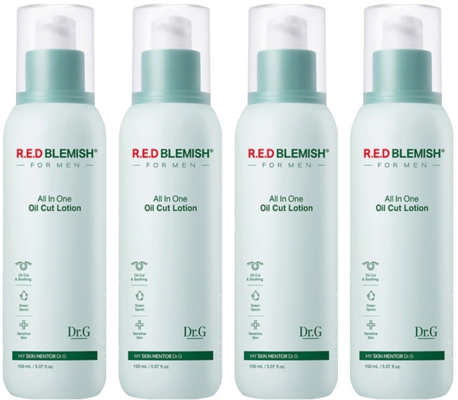 닥터지 레드 블레미쉬 포 맨 오일 컷 로션 올인원, 150ml, 4개