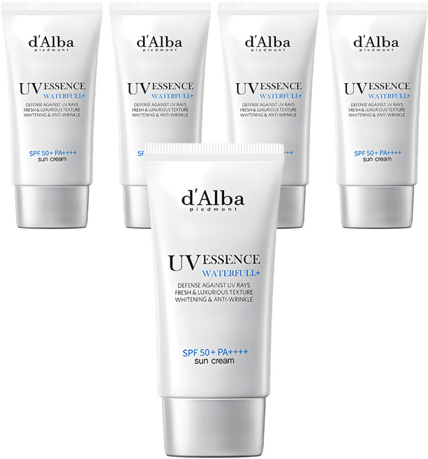 [비건뷰티] 달바 워터풀 에센스 선크림 SPF50+ PA++++, 50ml, 5개