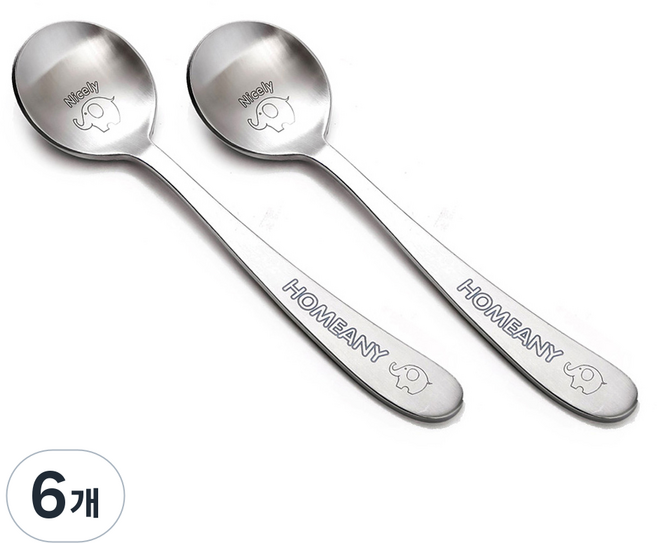 홈애니 화채 스푼, 코끼리, 2종, 6개