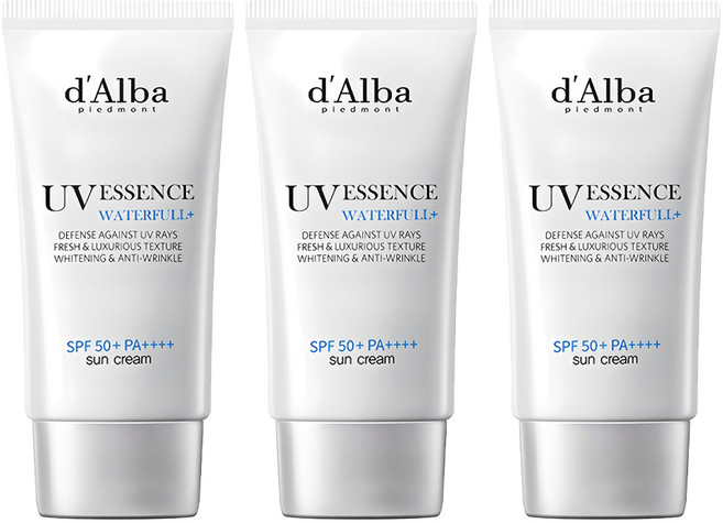 [비건뷰티] 달바 워터풀 에센스 선크림 SPF50+ PA++++, 50ml, 3개