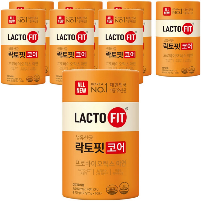 락토핏 코어 유산균 60p, 120g, 8개