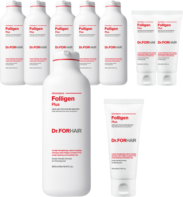 닥터포헤어 폴리젠 플러스 탈모 완화 샴푸 500ml x 2p + 100ml, 1.1L, 3개