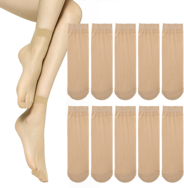 두발로 여성용 베이직 발목 스타킹 10켤레 세트