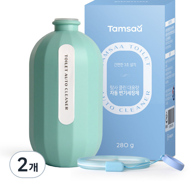 탐사 클린 대용량 자동 변기세정제, 280g, 2개