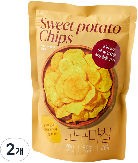 모던하우스 바삭한 노란 고구마칩, 90g, 2개