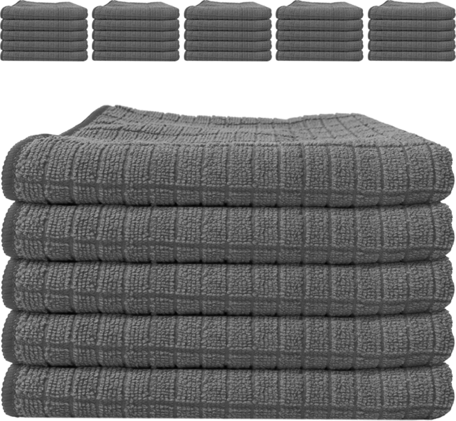 월드크린 고급 극세사 바둑 행주 그레이, 30개