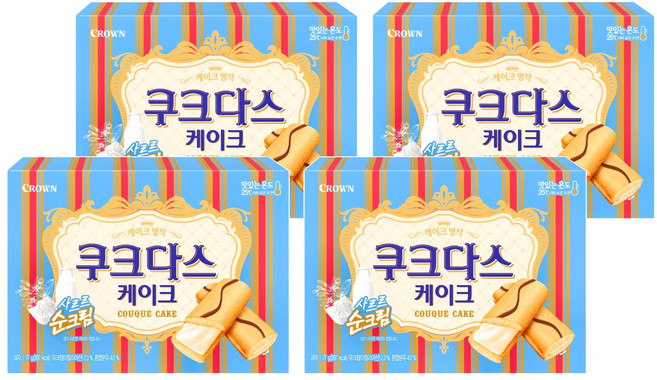 쿠크다스 케이크, 77g, 4개