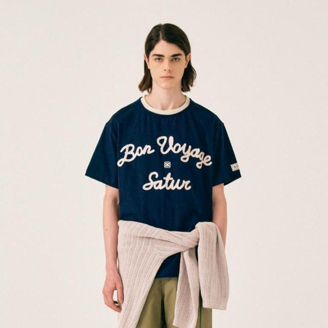 세터 남녀공용 로고 자수 보야지 반팔 티셔츠