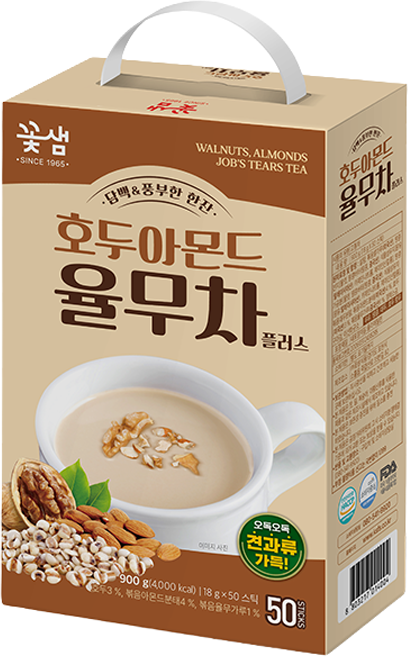 꽃샘 호두아몬드율무차플러스, 18g, 50개입, 1개