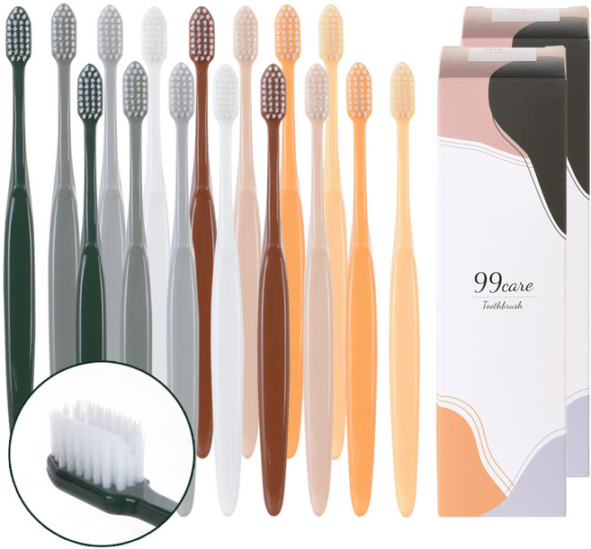 구구케어 교정용 칫솔 미세모, 8개입, 2세트