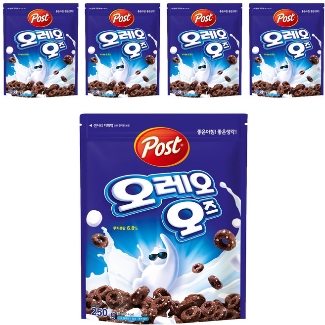 오레오오즈 시리얼, 250g, 5개