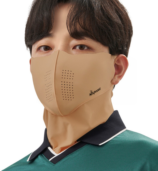 네이팡 넥타입 스포츠 훼이스 가드 마스크, 다크스킨, 1개