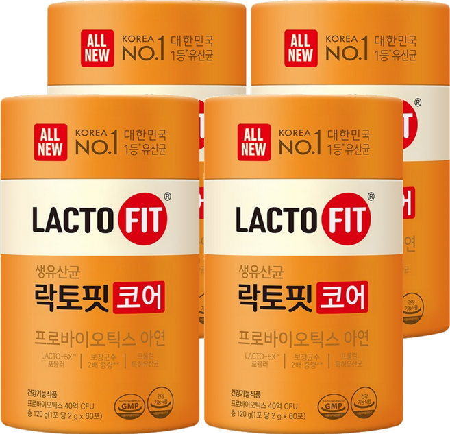 락토핏 코어 유산균 60p, 120g, 4개