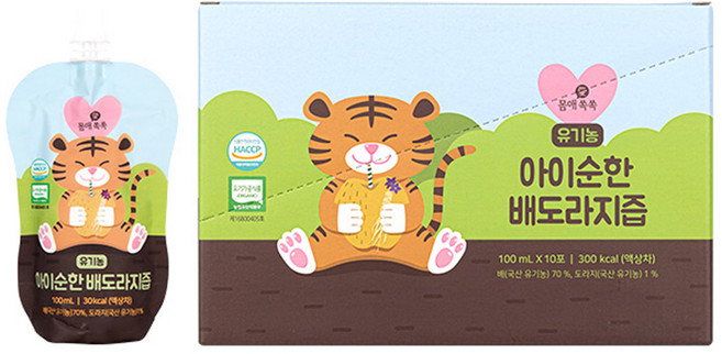 몸애쏙쏙 유기농 아이순한 배도라지즙 10p, 1L, 1개