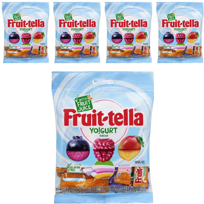 츄파춥스 후르트텔라 캔디 봉지 C1164, 100g, 5개