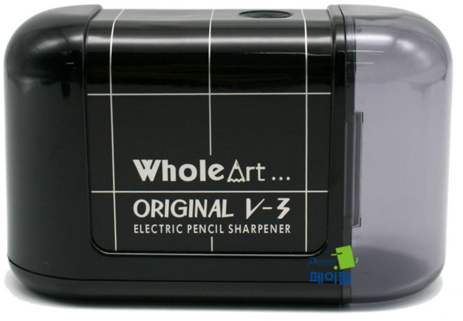 이엘엠 휴대용 전동 연필깎이 V3, 블랙, 1개