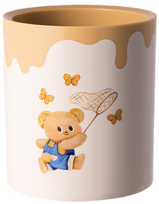 버터베어 원형 펜꽂이, 버터화이트, 1개