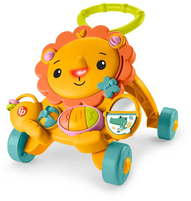 Fisher-Price 費雪 兩用獅子聲光踏步車, 1台, Multicolor