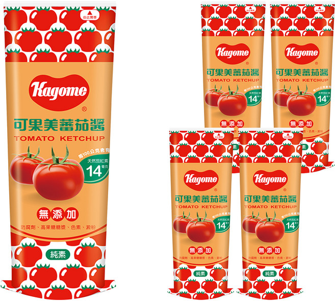 KAGOME 可果美 蕃茄醬, 300g, 5瓶