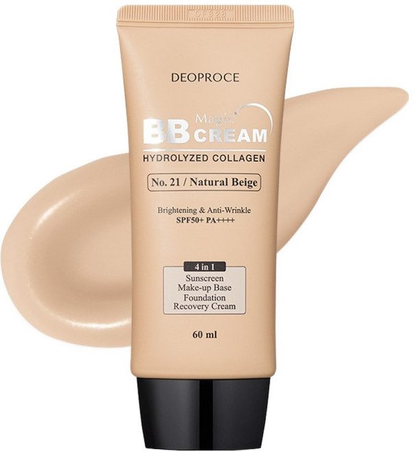 DEOPROCE 迪普詩 魔法BB霜 SPF50+ PA++++, 21號 自然米色, 60ml, 1個