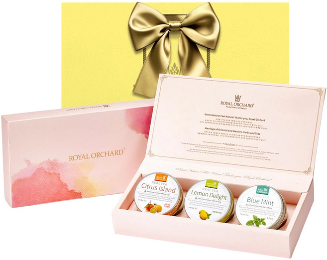 로얄오차드 실버틴 3종 티백 선물세트 + 쇼핑백, 티백 3종 x 6p, 1세트