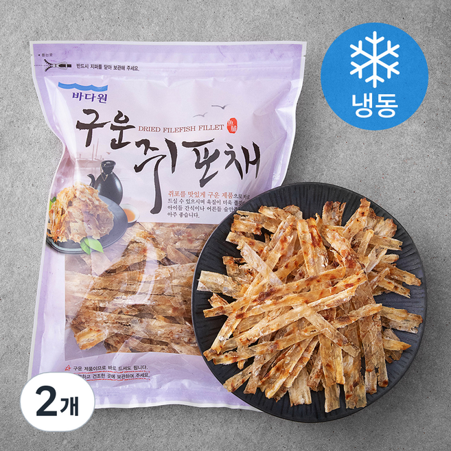 바다원 구운쥐포채, 500g, 2개