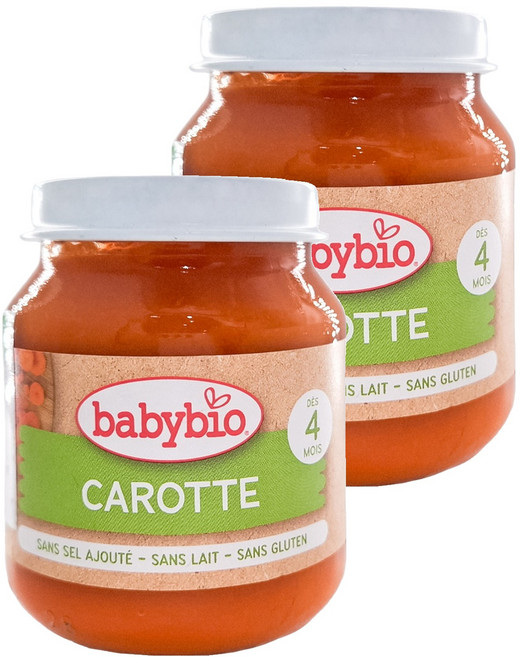 babybio 生機鮮蔬泥 紅蘿蔔蔬菜, 130g, 2罐