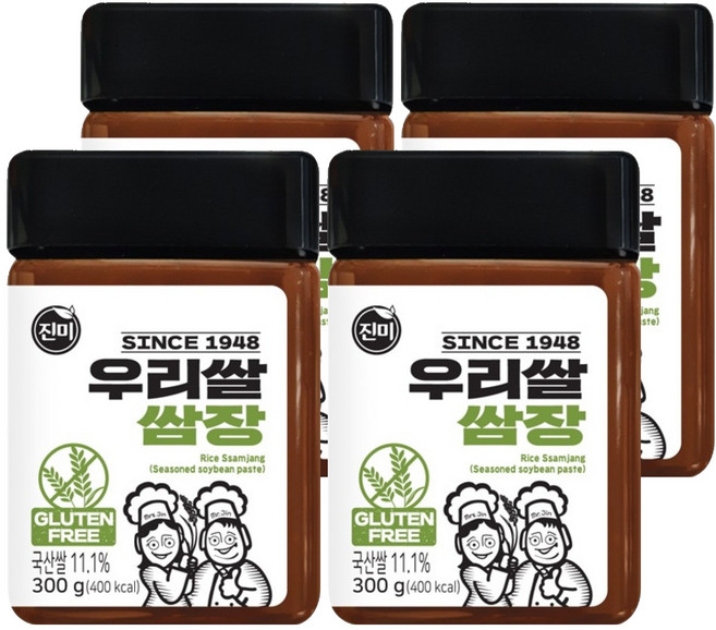 진미 글루텐프리 우리쌀 쌈장, 300g, 4개