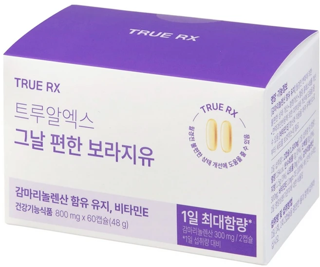트루알엑스 그날 편한 보라지유, 60정, 1개 - 쿠팡