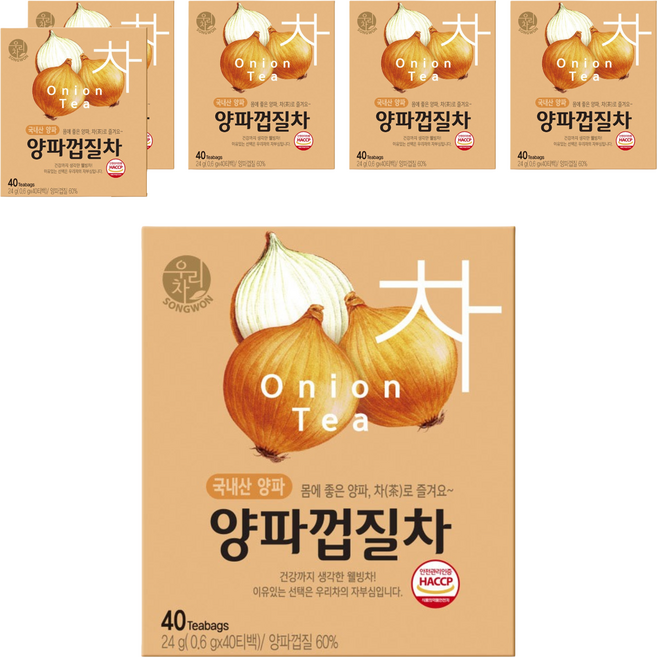 우리차 양파껍질차, 600mg, 40개입, 6개