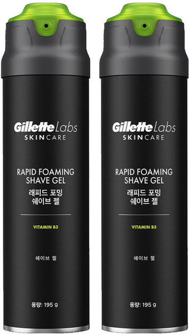 질레트랩스 래피드 포밍 쉐이브 젤, 195g, 2개