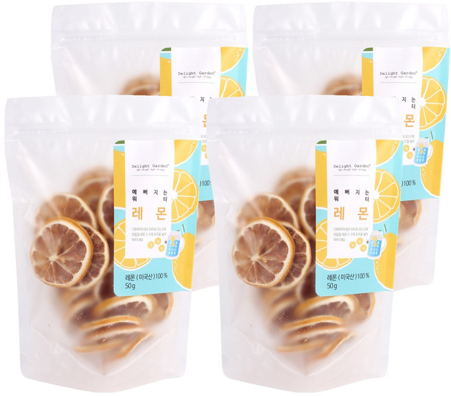 딜라잇가든 예뻐지는 워터 레몬칩, 50g, 4개
