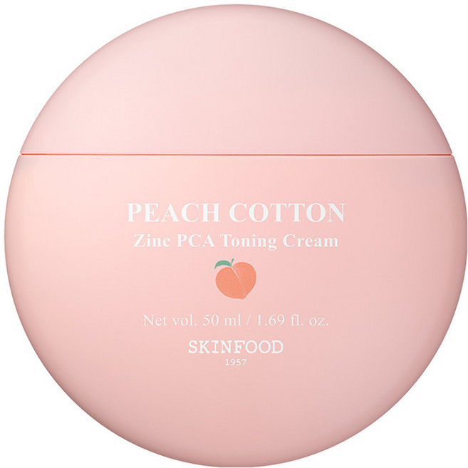 스킨푸드 피치뽀송 징크피씨에이 토닝 크림, 50ml, 1개