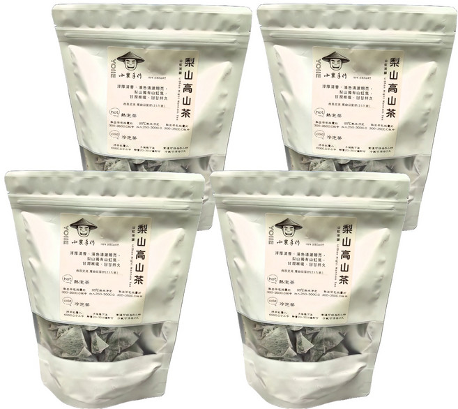 YOIIE 小農手作 山虹茶韻 梨山高山三角立體茶包, 3g, 25個, 4袋