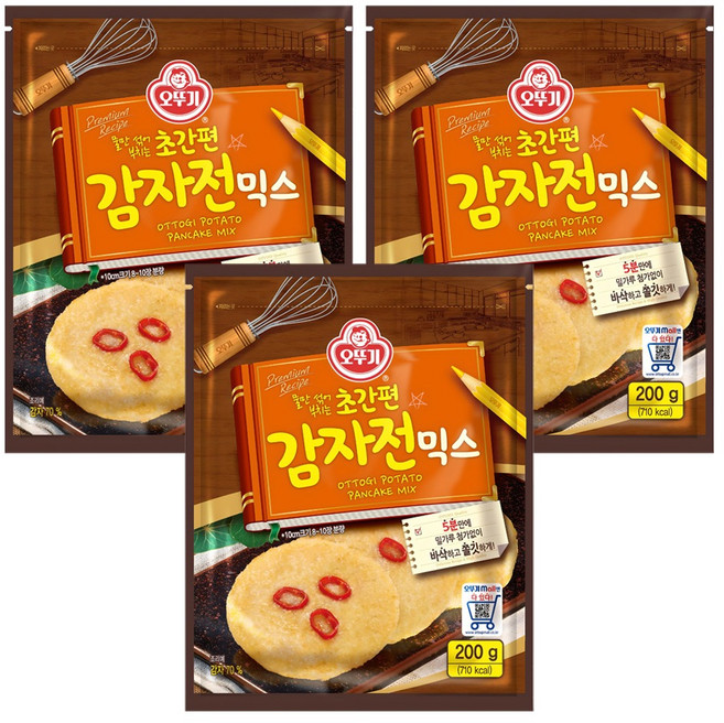 오뚜기 초간편 감자전믹스, 200g, 3개