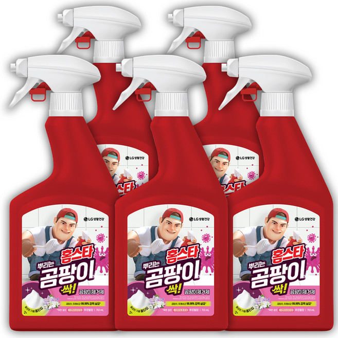 홈스타 뿌리는 곰팡이 싹 후로랄향 세정제, 750ml, 5개