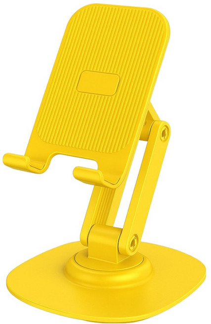 다온셀렉트 접이식 360도 회전 휴대폰 거치대, 옐로우, 1개