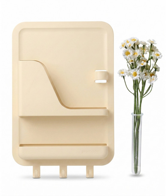 프로메이드 플로티 자석 부착형 수납함 + 조화 + 튜브 세트, 버터크림, 1세트