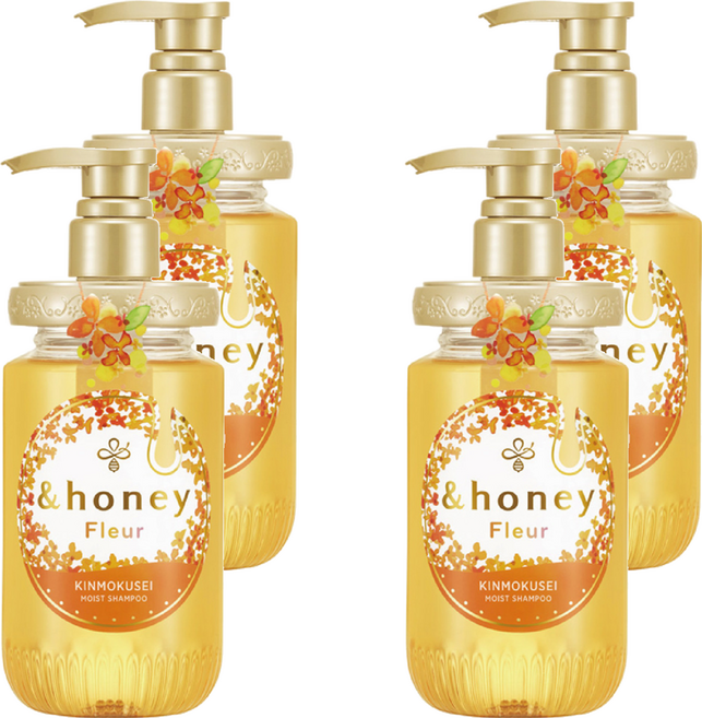 &honey fleur 蜂蜜輕盈舒癒洗髮精1.0, 450ml, 4瓶
