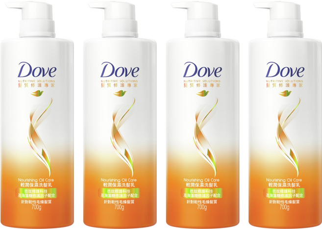 Dove 多芬 洗髮乳 輕潤保濕, 700g, 4瓶