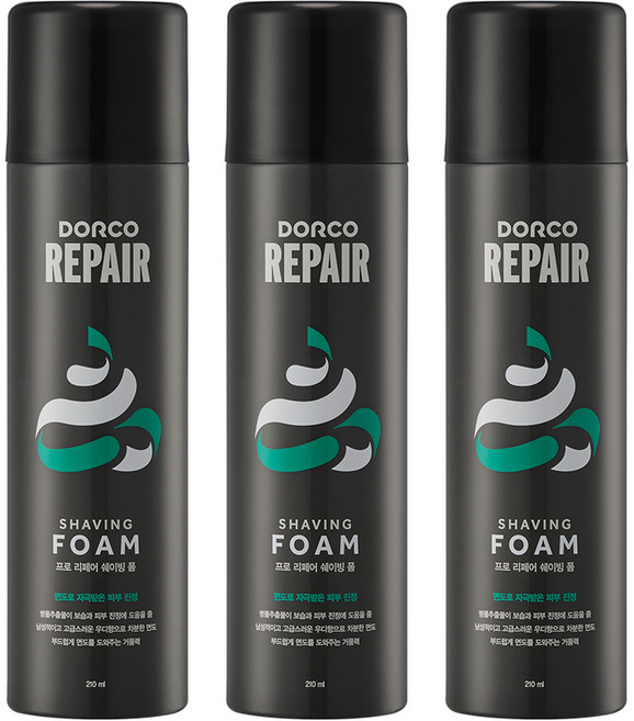 도루코 프로 리페어 쉐이빙폼, 3개, 210ml