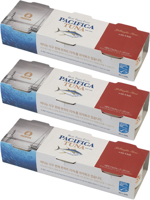 퍼시피카 튜나 위드 칠리, 270g, 3세트